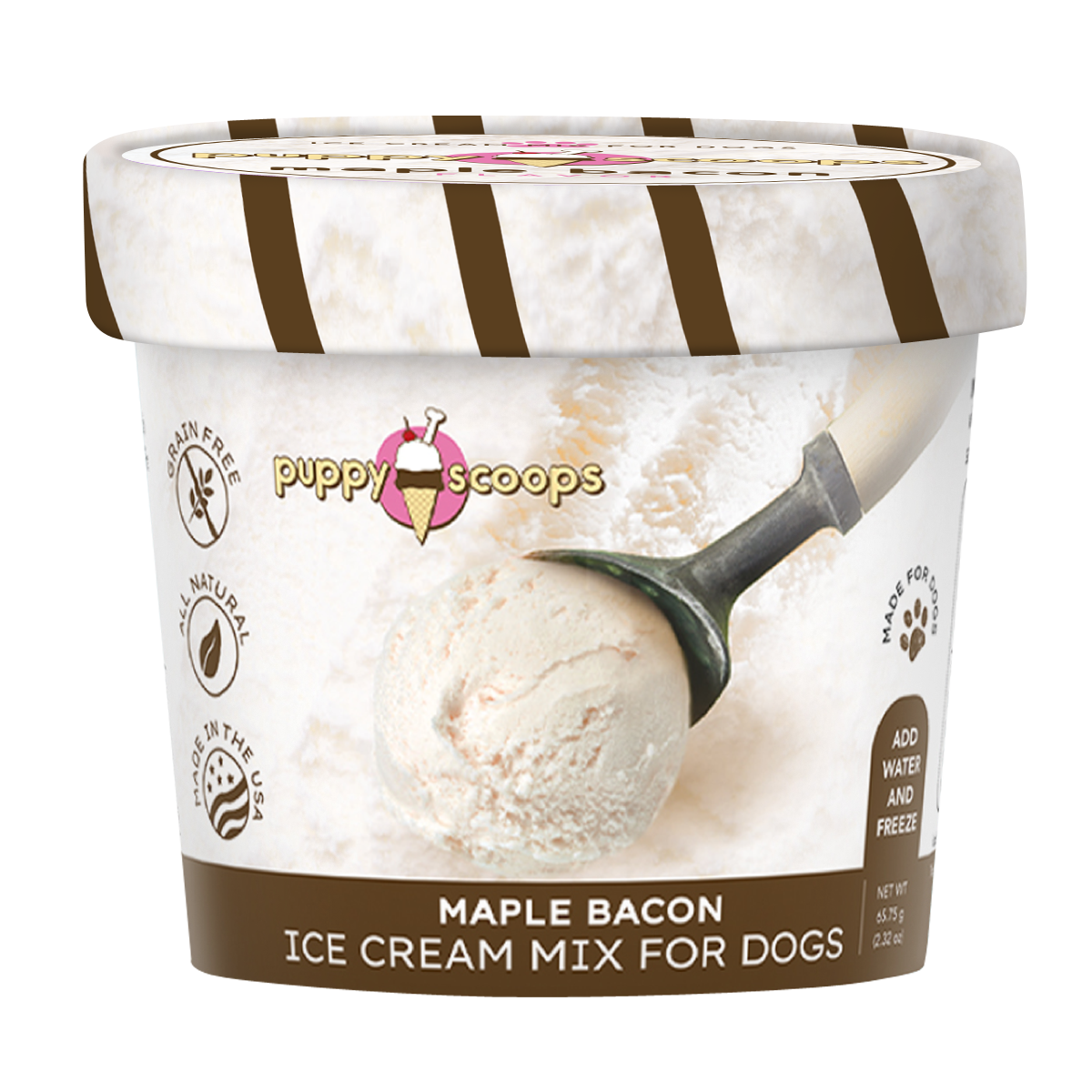 Puppy Scoops Ice Cream Mix for Dogs: Maple Bacon / 2.32 oz